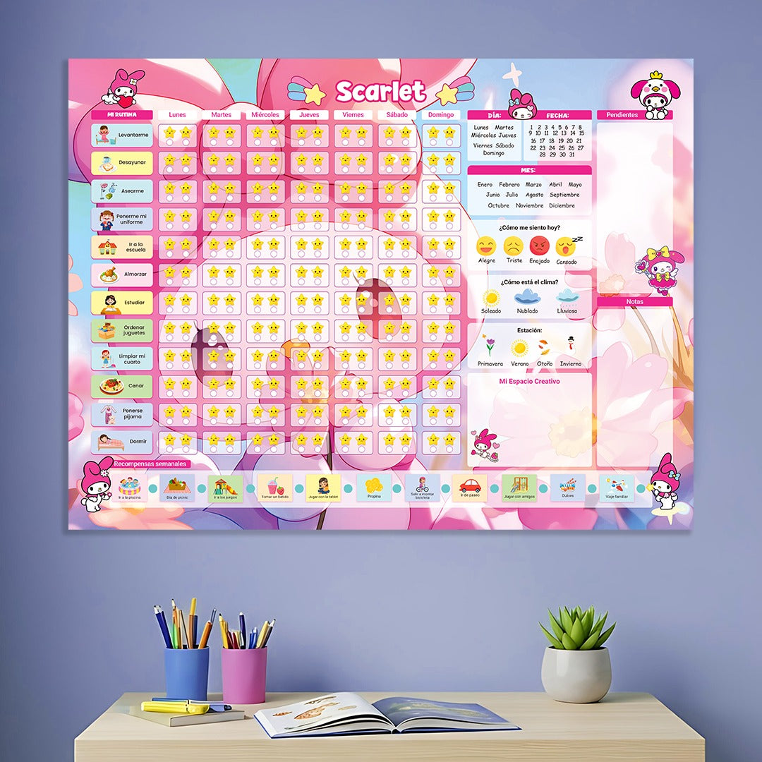 PLANNER DE HÁBITOS CON ESTRELLAS